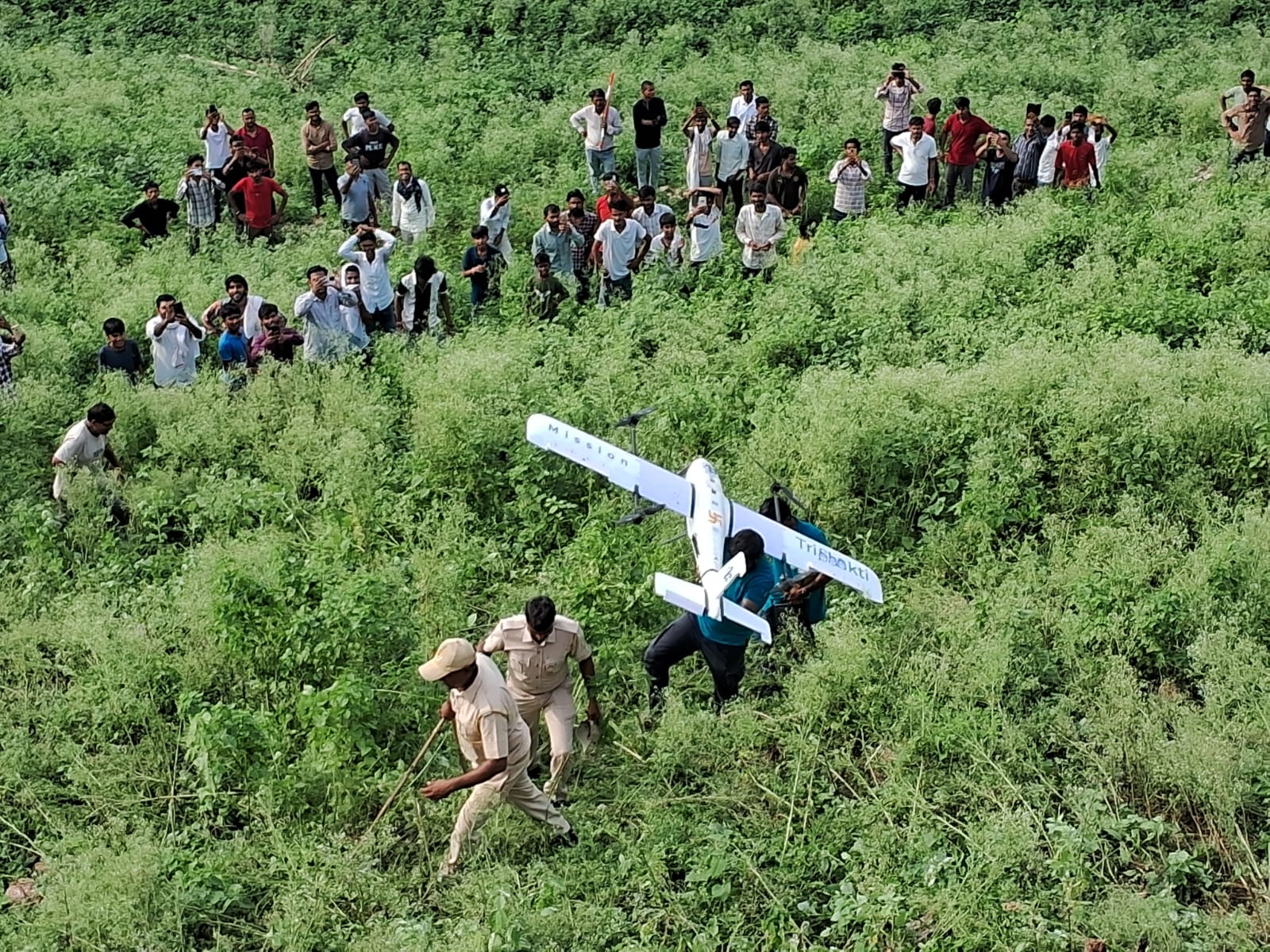 On Tuesday evening, the drone could be blown up to about 400 feet in an attempt to give artificial rain.
