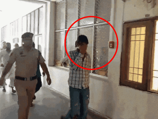 After a violent clash in Nuh, the police arrested these 5 accused (in the red circle).