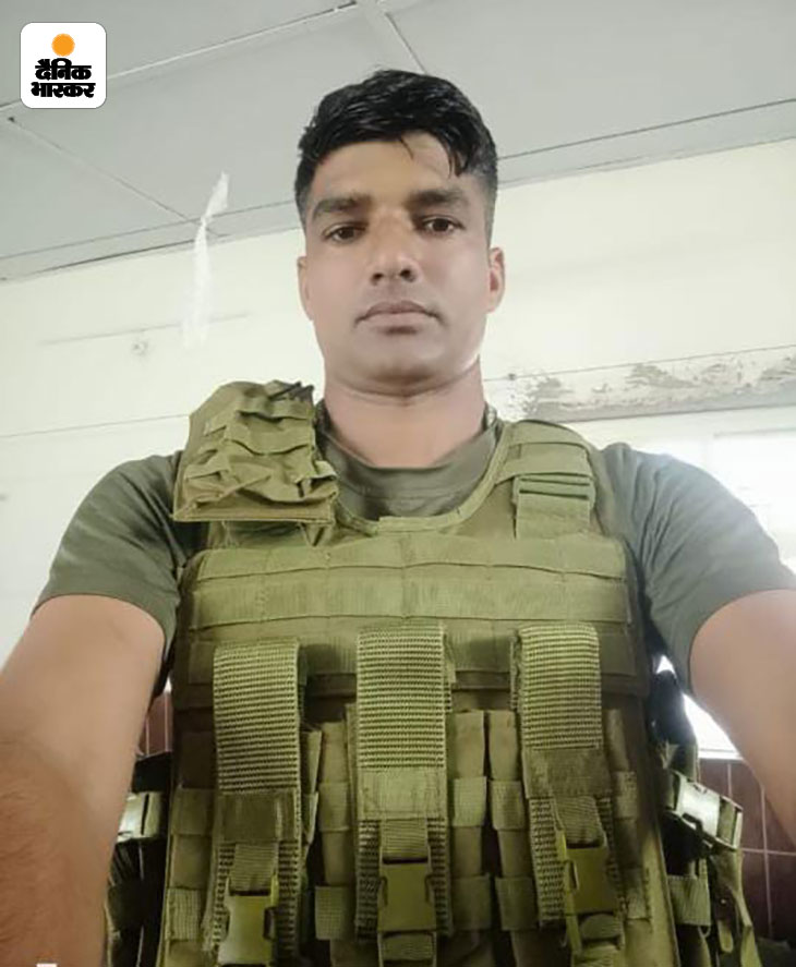 File photo of martyr Ankit Yadav. Ankit was posted as a sergeant in the army.