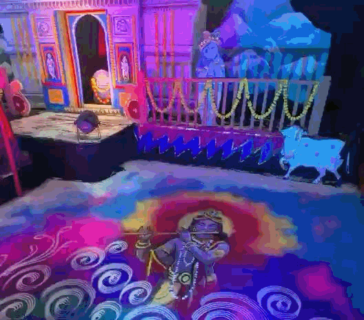 वीर सावरकर चौक में वीर हनुमान मंदिर में केदार नाथ की तर्ज पर झांकी सजाई गई