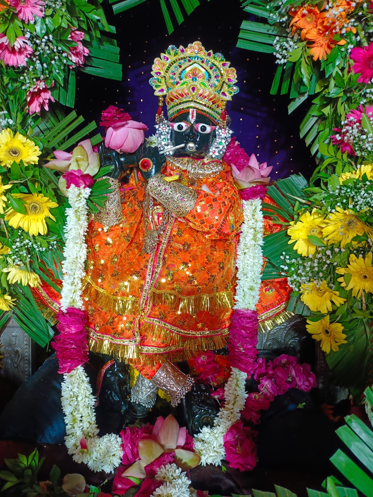 भीतरी शहर में ही श्री घनश्याम जी मंदिर में दर्शन कर प्रफुल्लित हो रहे जोधपुरवासी।