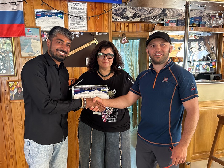 Mountaineering and sports climbing Republic of Kyrgyz honored Narendra with certificates and medals.