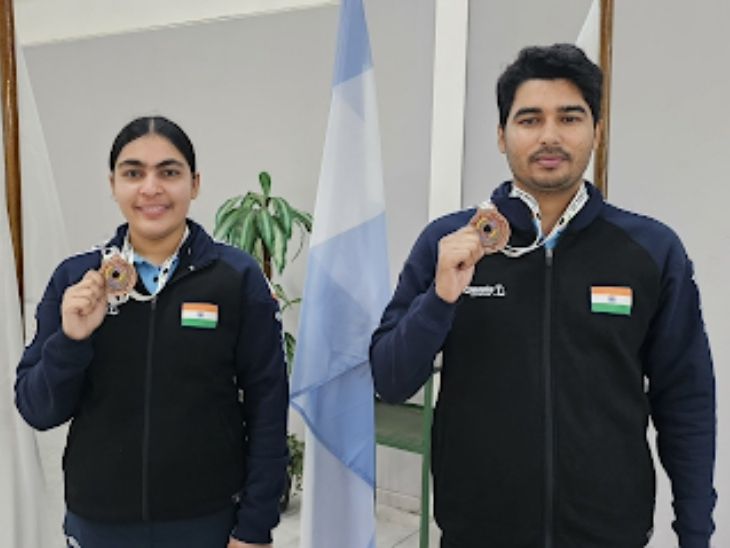 Saurabh and Suruchi scored a total of 578 points in the qualification round and qualified for the medal round by finishing fifth. - Dainik Bhaskar