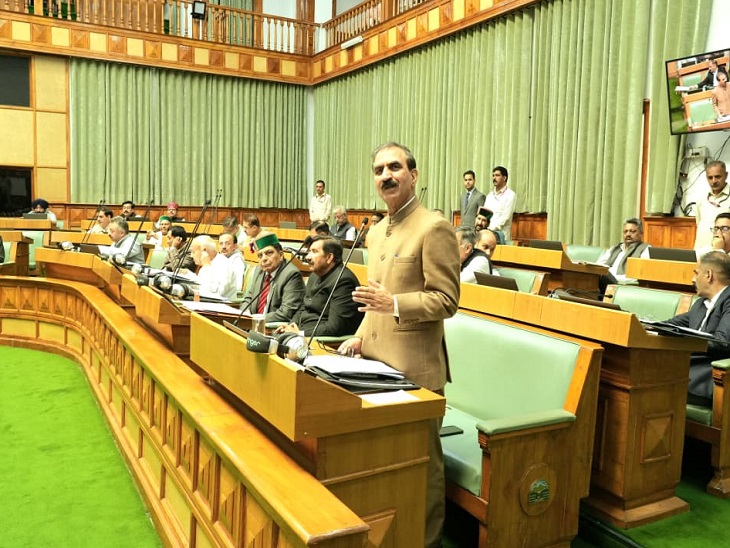 Chief Minister Sukhwinder Singh Sukhu while speaking in the House