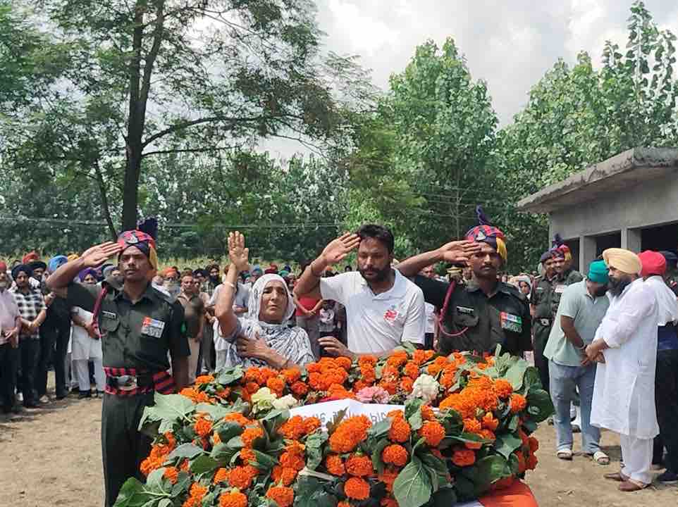 Family members gave final salute.