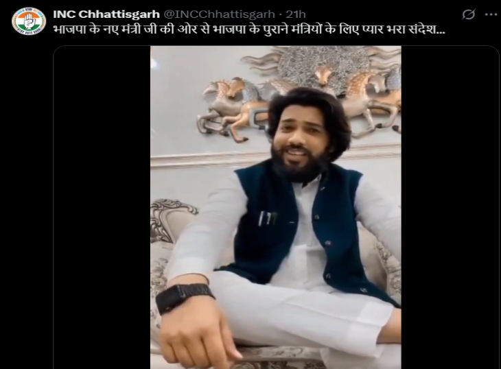 कांग्रेस ने अपने सोशल मीडिया पेज से मंत्री खुशवंत का वीडियो वायरल किया है।