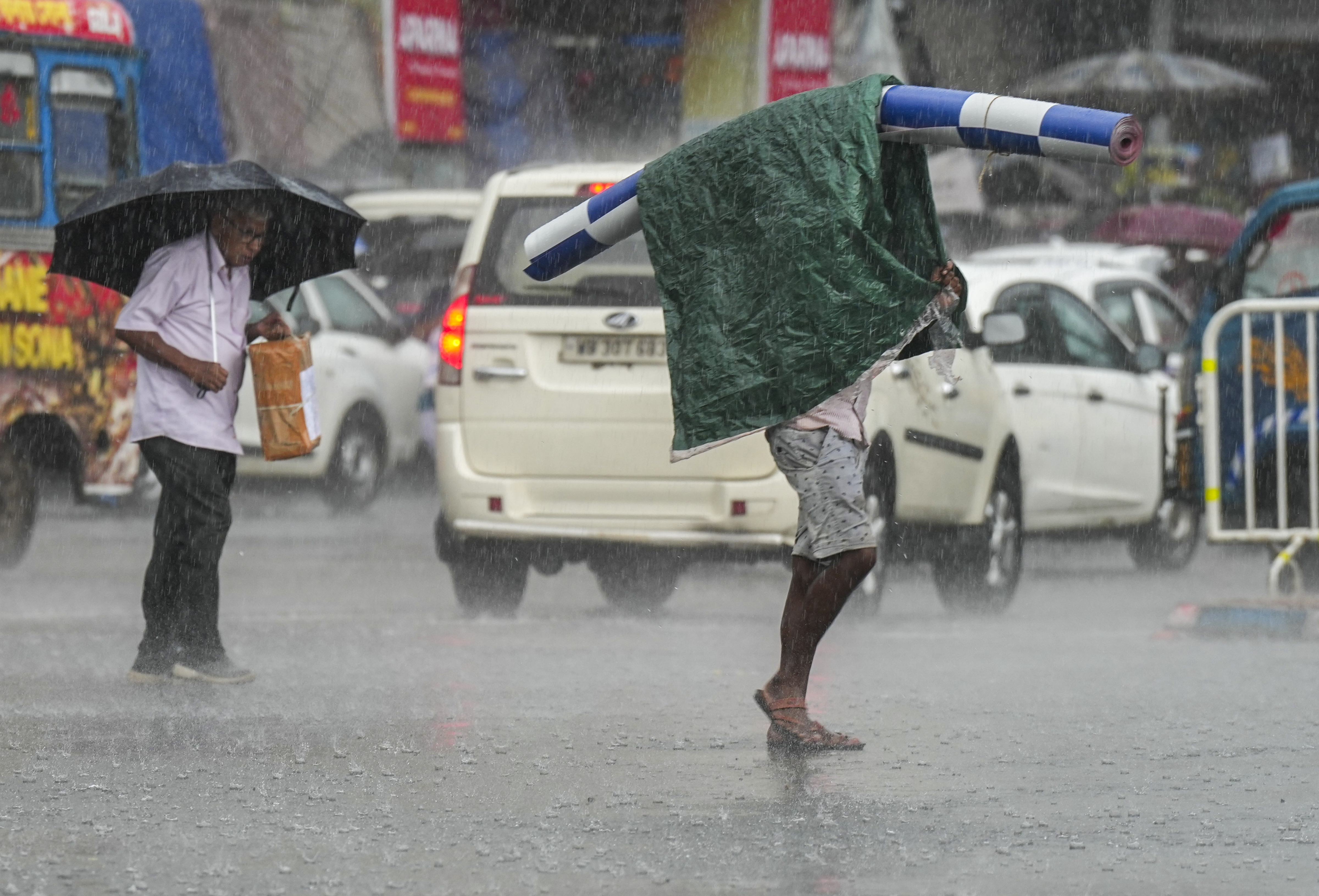 Kolkata received heavy rains on Thursday.