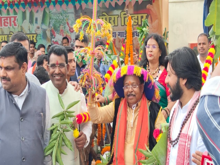 कृषि मंत्री रामविचार नेताम के निवास में मनाया गया पोला तिहार