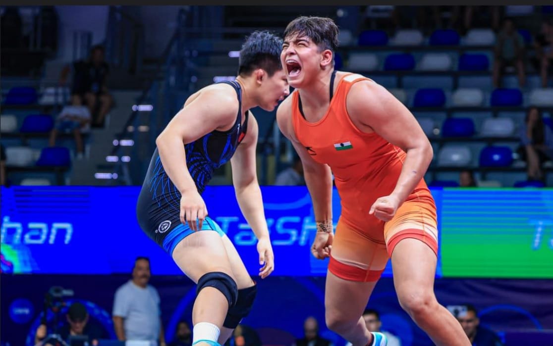 Kajal after winning.