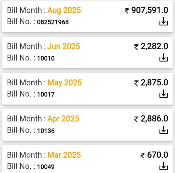 ये रूपचंद का पांच महीने का बिजली बिल का ब्योरा है। अगस्त से पहले ढाई से तीन हजार के बीच बिजली बिल है। मार्च में तो बिजली बिल की राशि महज 670 रुपए थी।