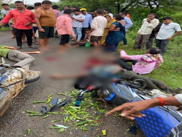 युवराज साहू स्कूटी से भदरा गांव के साप्ताहिक बाजार में सब्जी बेचने जा रहा था।