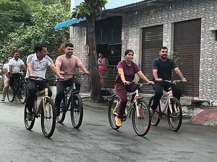 नो चोकी पाल से साइकिलिंग शुरू की जो सेवाली पहुुची।