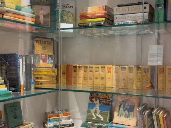 In the museum, books are collected in this way.