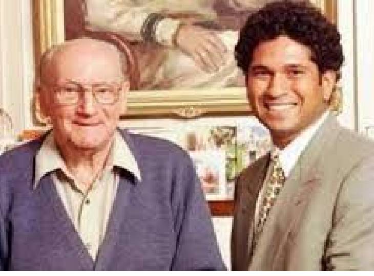 This old photo of Sir Dan Bradmen and Sachin was very much discussed.