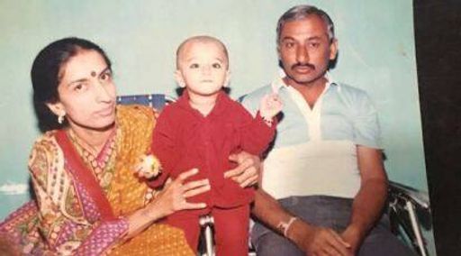 Cheteshwar Pujara was born on 25 January 1988 in a Hindu Brahmin family in Rajkot. In the picture, little Pujara with mother Reema and father Arvind.