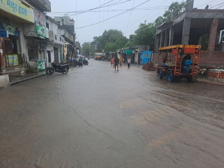 पाली शहर के इंद्रा कॉलोनी की मुख्य सड़क।