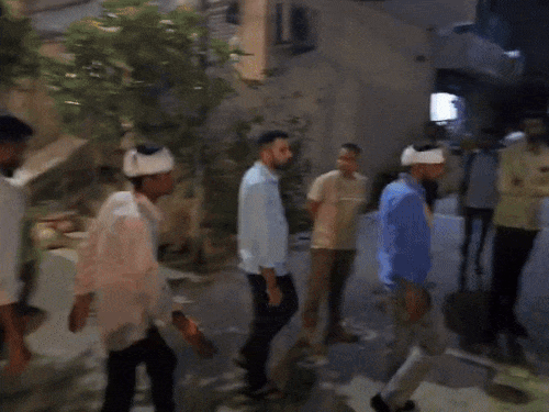 Police teams investigating on the spot after the robbery incident in Gurugram.