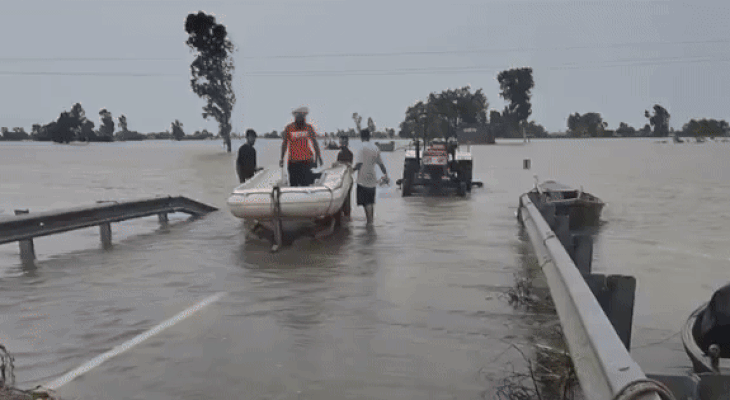 Boats have to be resorted to to reach many villages of Fazilka.