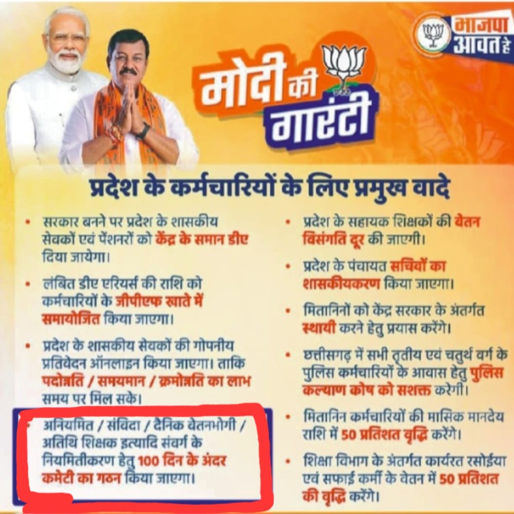 भाजपा की ओर से चुनाव के वक्त जारी किया गया मेनिफेस्टो।