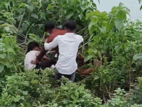 बाइक की टक्कर की वजह से दंबगों ने युवक को पीट दिया