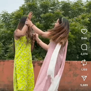 Kanchan is re-posting on Kanchan's Instagram account. People are commenting with Sad Song in it.
