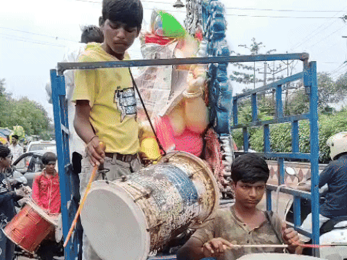 गणपति उत्सव का जोश।