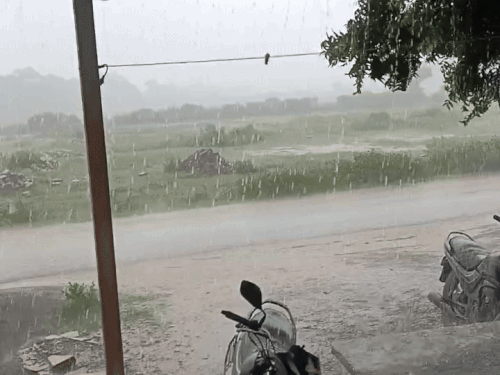 जिले के कई हिस्सों में तेज बारिश हुई।