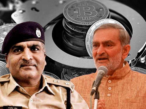 अमरेली के पूर्व एसपी जगदीश पटेल और भाजपा के पूर्व विधायक नलिन कोटडिया। - Dainik Bhaskar