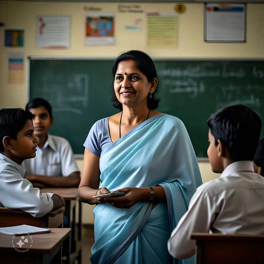 The number of female teachers has increased by about 8%.