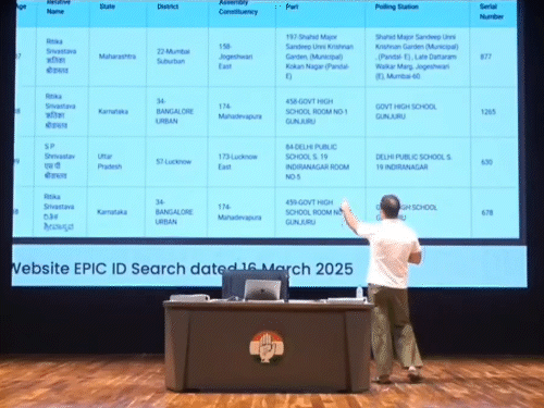 राहुल गांधी ने दिल्ली में पत्रकारों के सामने महादेवपुरा विधानसभा सीट का डेटा दिखाकर चुनाव आयोग पर सवाल उठाए थे।