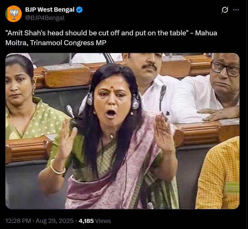 Bengal BJP also shared posts with the names and photos of TMC MP on X.
