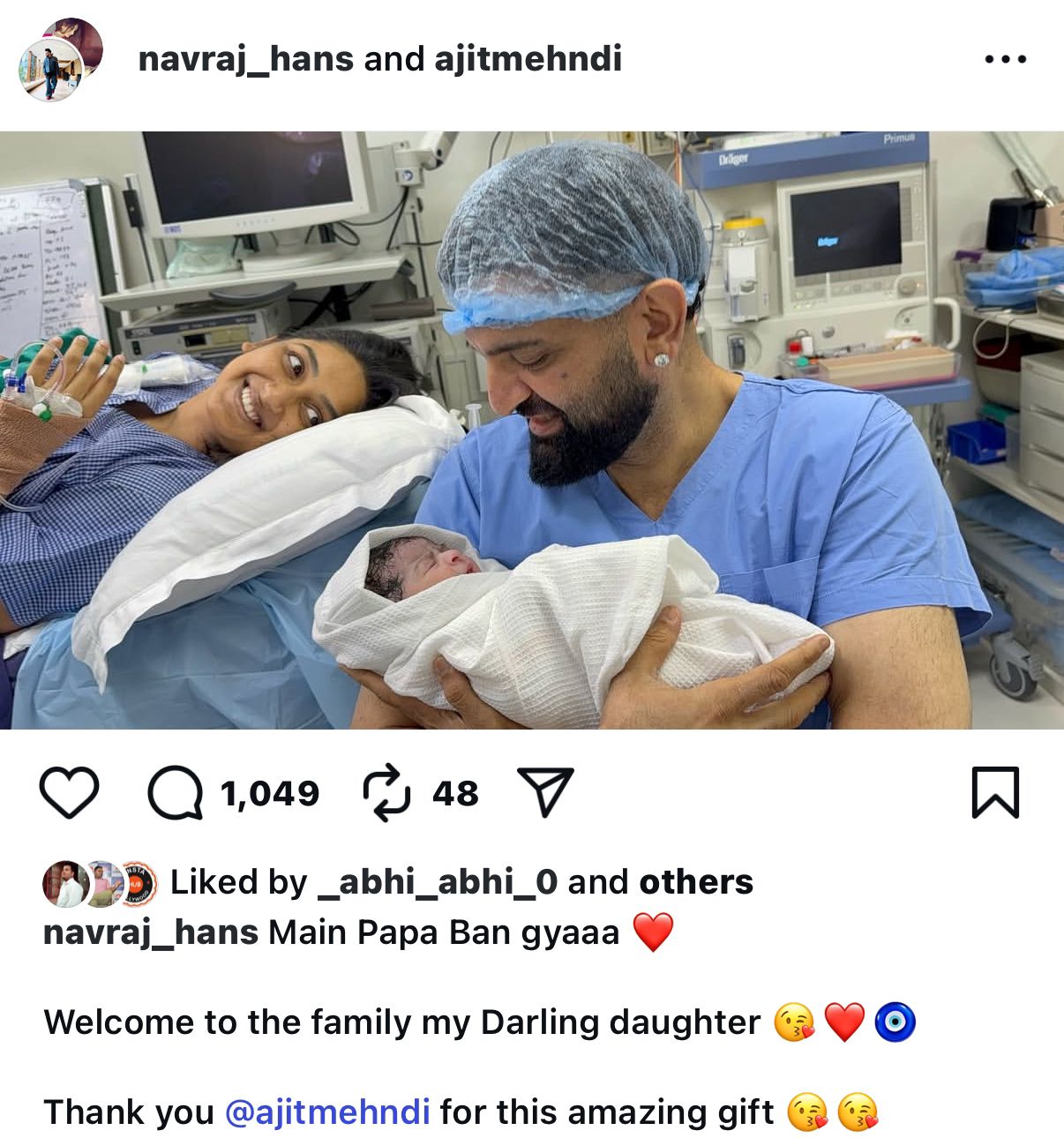 नवराज हंस द्वारा इंस्टाग्राम अकाउंट पर शेयर की गई पोस्ट।