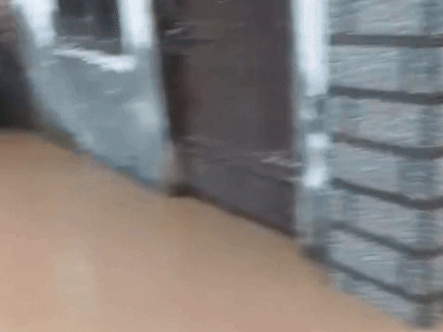 Water of Som River entered inside the houses.