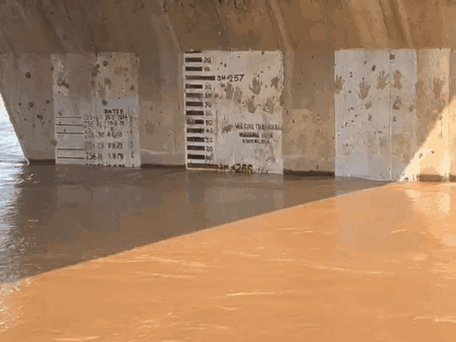 The water of the Markanda river reached near the danger mark on Saturday.
