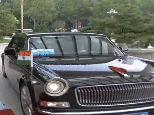 प्रधानमंत्री आज होंगकी L5 कार में बैठकर SCO समिट में शामिल होने पहुंचे। - Dainik Bhaskar