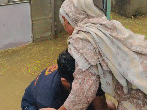 पंजबा के बाढ़ पीड़ित इलाकों में लोगों की सेवा में जुटे पंजाबी। - Dainik Bhaskar