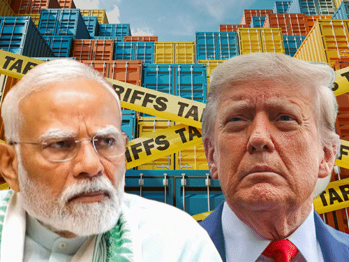 ट्रम्प ने भारत पर कुल 50% टैरिफ लगाया है, जिसमें से 25% एक्स्ट्रा टैरिफ रूसी तेल खरीदने की वजह से लगाया है। - Dainik Bhaskar