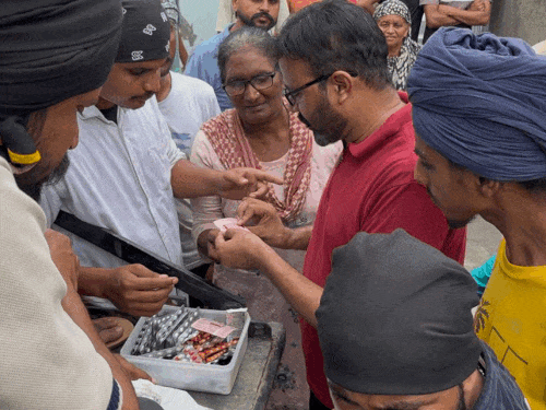 To protect people from diseases, distributing medicines and candles.