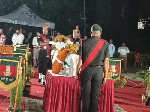 At Patna Airport, Deputy CM Samrat Chaudhary paid tribute to the martyred soldier.