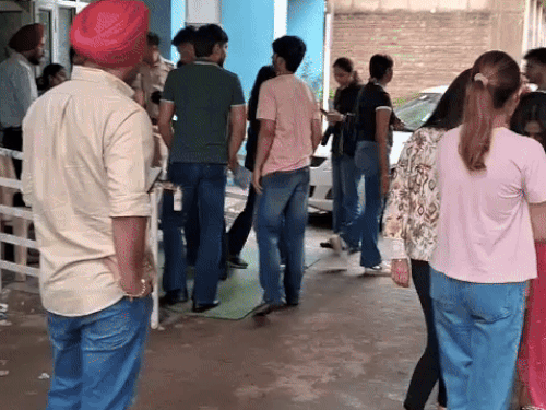 पंजाब यूनिवर्सिटी में मतदान करने के लिए पहुंचे छात्र। - Dainik Bhaskar