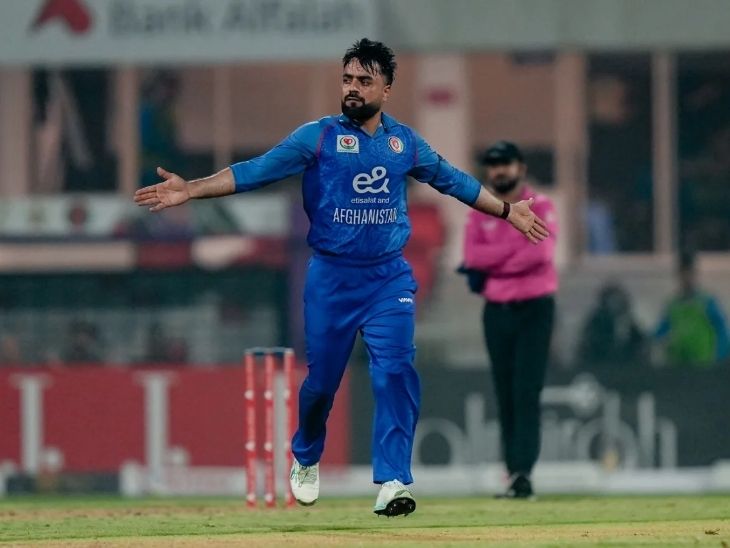 Afghanistan captain Rashid Khan also became the highest wicket-taker in the men's T20 International with 3 wickets. He took 165 wickets. - Dainik Bhaskar
