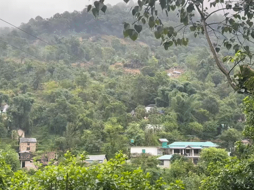 The hill behind Jogendranagar is constantly cracking.