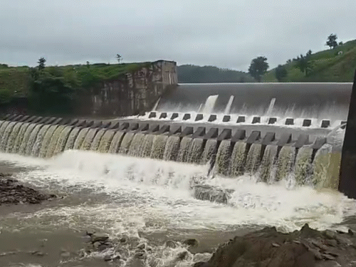 मेवाड़ा बांध हुआ ओवरफ्लो।