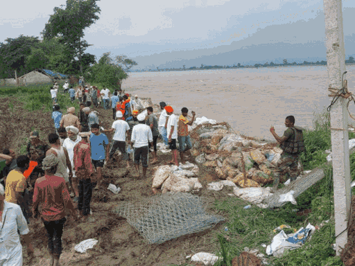 The part of the Sasrali dam in Ludhiana has been fixed. The administration is keeping an eye on the dam by putting up teams.