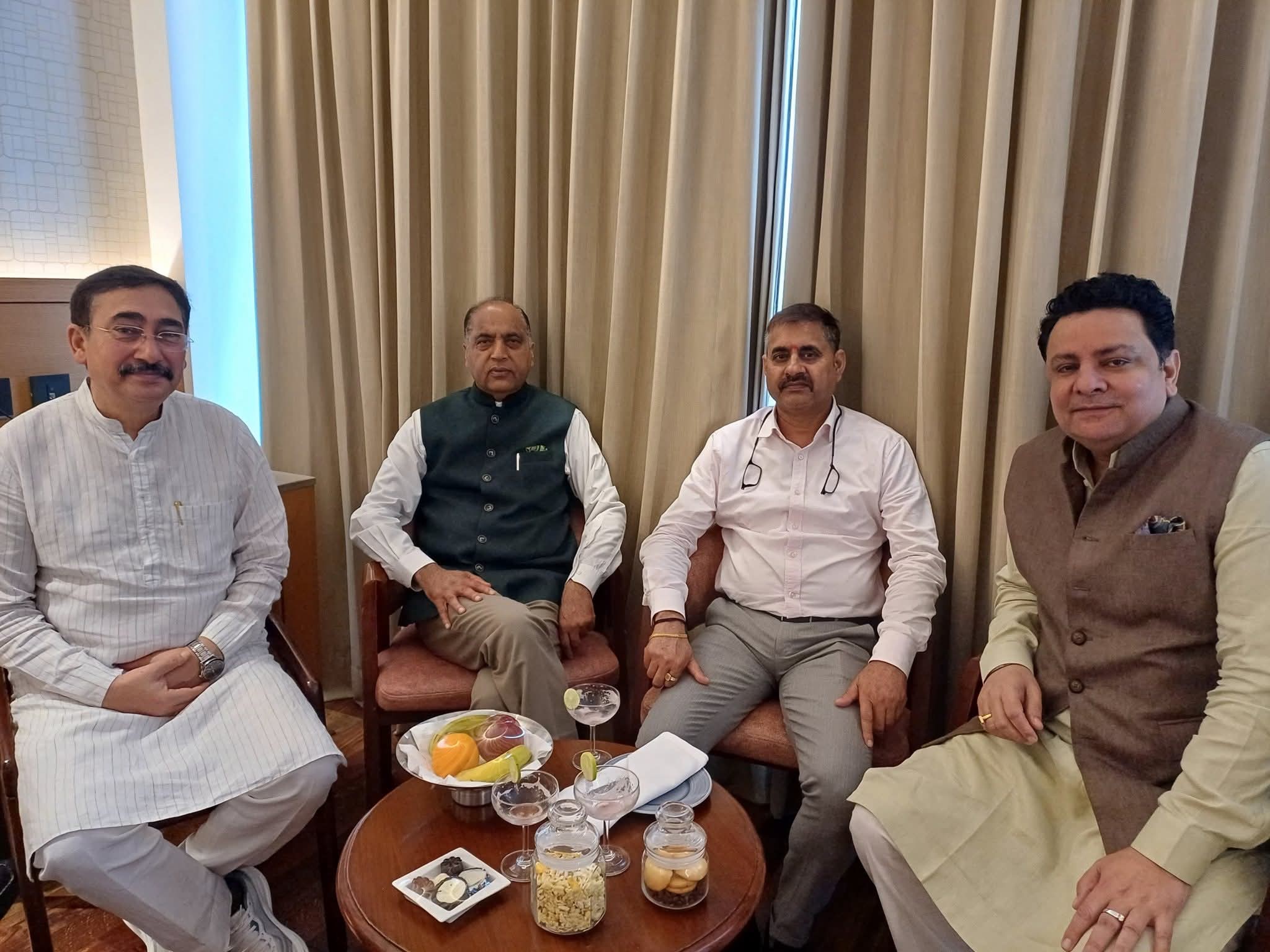 Opposition Jai Ram Thakur and other BJP leaders.