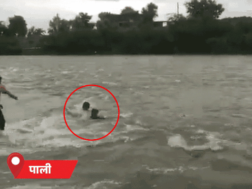 पाली में 6 सितंबर को गणपति विसर्जन करने गए दो युवक बांडी नदी में बह गए।