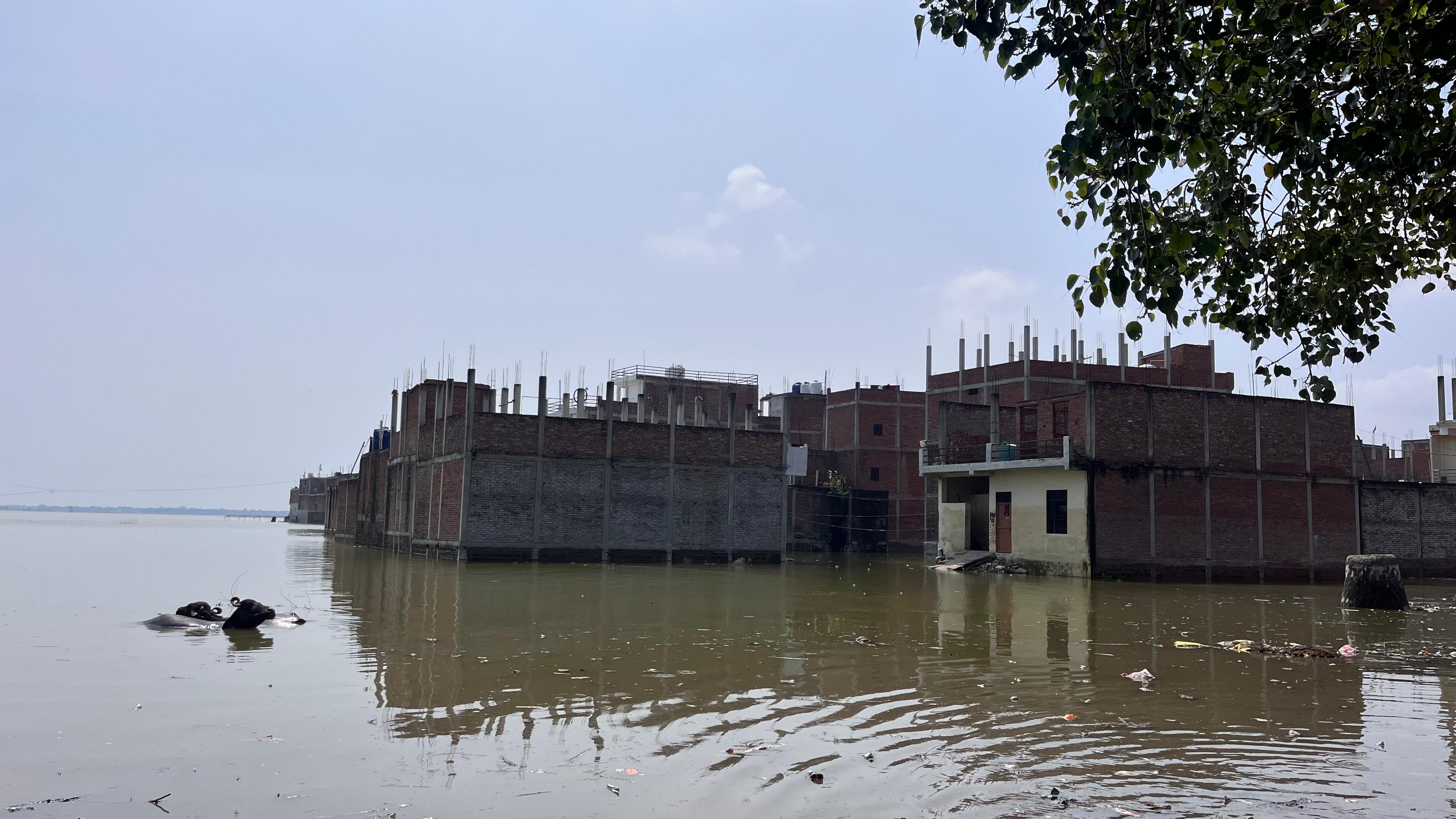 हजारों घरों तक पहुंचा बाढ़ का पानी।