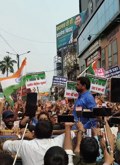 During the protest, student leaders Dilip climbed on barricading.