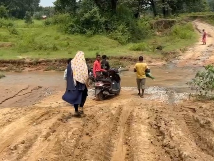 आकाशीय बिजली से मरे पशुओं का पोस्टमॉर्टम करने टीम गांव पहुंची।