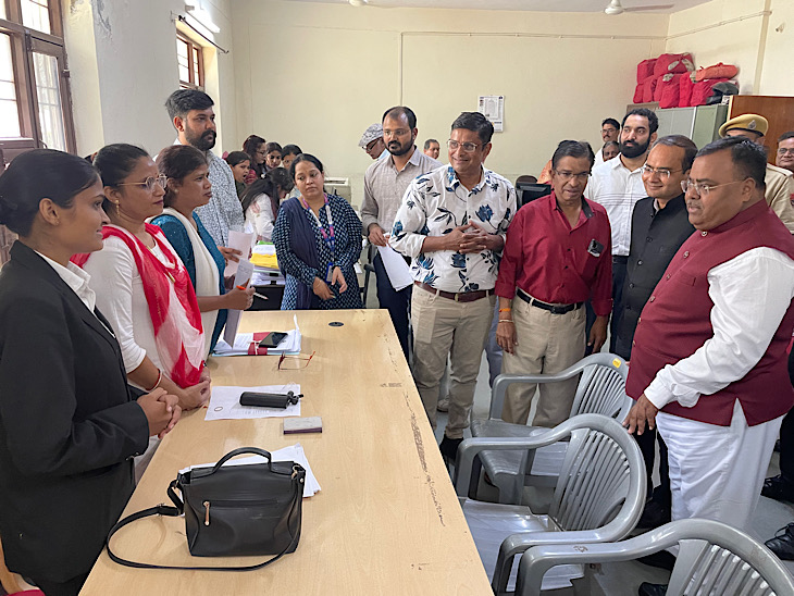 प्राधिकरण सचिव अपर न्यायाधीश कृष्ण मुरारी जिंदल की ओर से निरीक्षण कर व्यवस्थाओं का जायजा लिया गया।